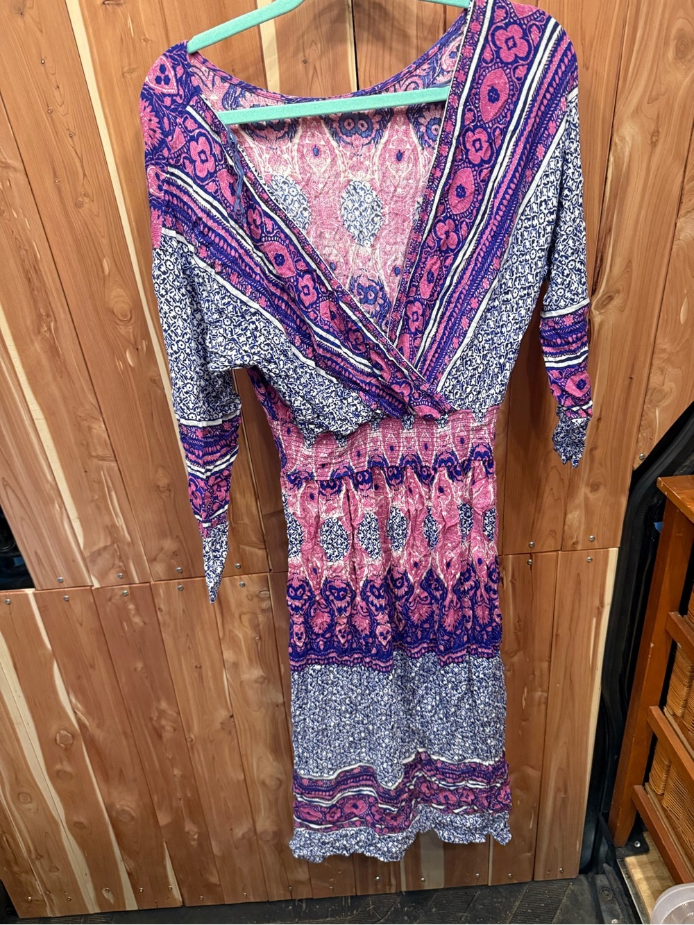 Women's Spell and The Gypsy and Free People Purple, Pink & Blue Flowy Midi Dress